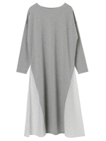 サイドスリットドッキングワンピース/杢グレー