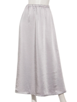 サテンロングスカート/ライトグレー