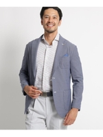 シャンブレージャージ素材サマージャケット/ネイビー(993)