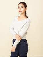 シンプルシャギートップス/ライトグレー