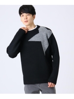 ジャカードショルダースターニット/ブラック(019)