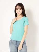 スカーフリボントップス/ブルー