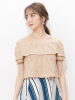 スカシアミショートプルオーバー/ベージュ