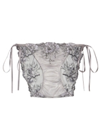 スモーキーフラワーリボン 単品ショーツ/GRAY