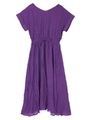 スラブVネックワンピース/パープル