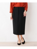 センタータックミモレタイトスカート/ブラック(019)