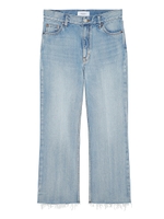 センタープレス寸たらフレアデニムパンツ/SKY