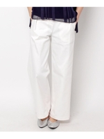 タックデザインワイドパンツ/ホワイト(002)