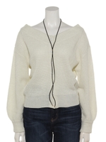 チョーカー付ラメニット２ウェイＰＯ/オフ白