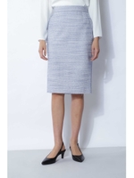 ツィードセットアップスカート/サックスブルー1(111)