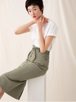 ツイルセミタイトスカート/カーキ