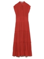 ティアードプリーツワンピース/RED