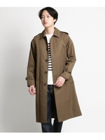 トレンチ風　ステンカラーコート/ブラウン(042)