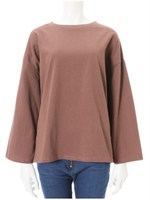 ドロップショルダーロンT/ブラウン