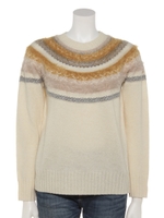 ニットキュウシンガラプルオーバー/アイボリー