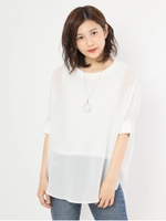 ネックレス付きドルマントップス/オフホワイト
