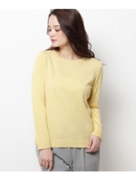 バイアスジャガード　スプリングニット/イエロー(032)