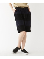 パイル ボーダー ショーツ ハーフパンツ/ネイビー(193)