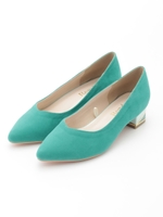 ヒールラメバイカラーパンプス（9R18-PA03）/グリーン