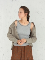 ビジュータンクトップ/杢ライトグレー