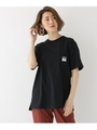 ピーナッツ PEANUTS 別注 スヌーピー バックプリント 半袖 Ｔシャツ/ブラック(019)
