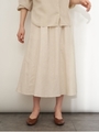 フレンチリネンブレンドスカート/ベージュ