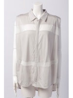 ブライトチュニックカットソーブラウス/グレー