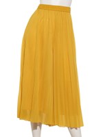 プリーツスカウチョ/イエロー