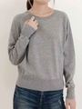 ベーシックニットトップス/GREY