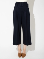 ベルト付きワイドパンツ/ネイビー