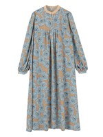 ボリュームスリーブ花柄ワンピース/ベージュ