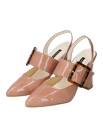 マーブルバックルストラップパンプス/PK-E