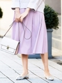 マイクロスパンタックフレアースカート/ラベンダー