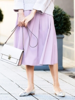 マイクロスパンタックフレアースカート/ラベンダー