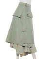 マルチウェイレイヤードスカート/GREEN