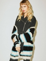 マルチボーダーニットカーデ/O.WHT