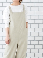 メランジュへリンボンサロペット/ベージュ