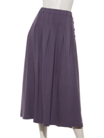 モダール/オーガニックコットン天竺タック&ギャザースカート/ラベンダー