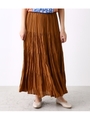 ランダム プリーツ シフォン スカート/BRN