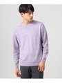 リネン混クルーネックプルオーバーニット/ライトパープル(181)