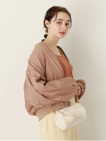 リバーシブルブルゾン(シープ)/ピンクベージュ