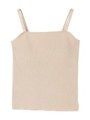 リブニットキャミソール/ベージュ