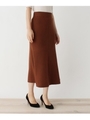 リブニットマーメイドスカート/ブラウン(042)