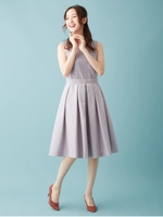 レースコンビタックフレアワンピース/ラベンダー