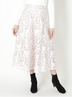 レースフレアスカート/ライトグレー