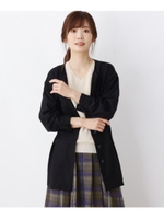 レーヨン混ベルト付きサファリ風ジャケット/ブラック(019)