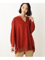 レ−スチュニックワンピース/ダークオレンジ(068)