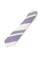 ワイドピッチストライプネクタイ/ライトパープル(381)