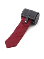 円柱型BOX シャドーグレンチェック ネクタイ/ボルドー(364)