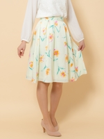 花柄フレアスカート（9R10-01071）/イエロー